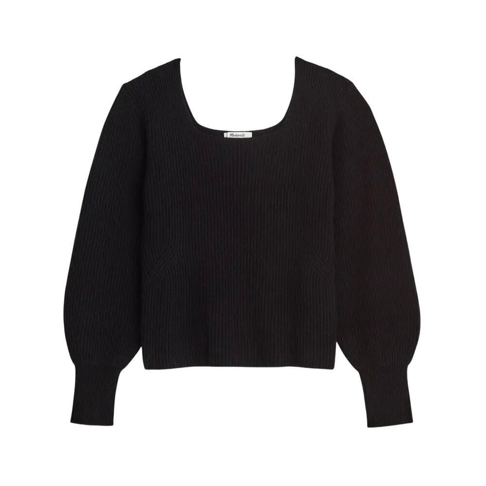 Madewell Square Neck Wool & Cashmere Pullover Sweater Top Size Small